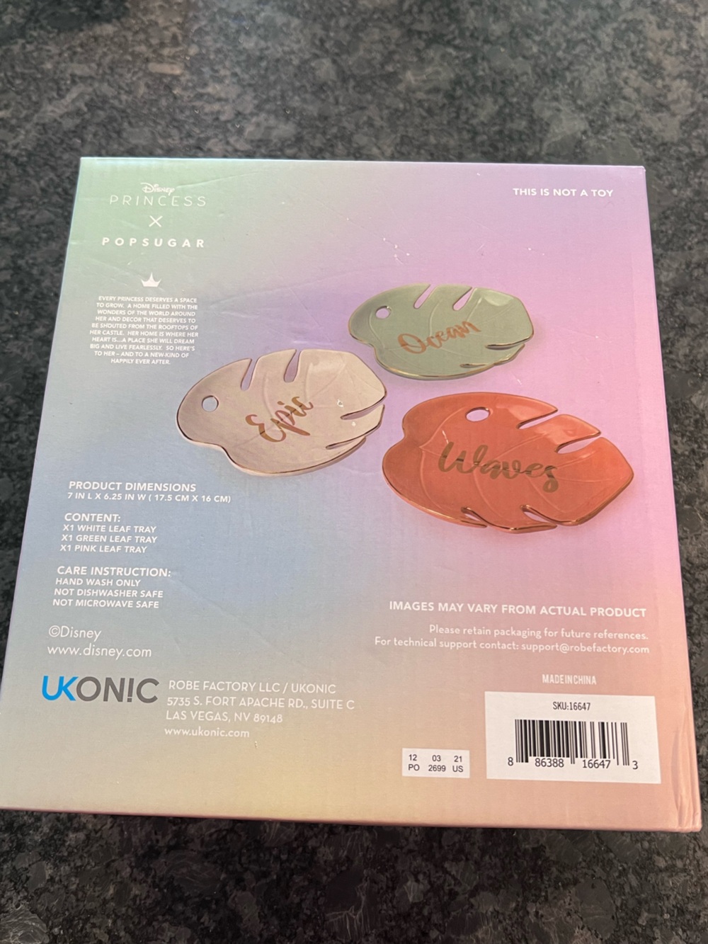 Disney Pop Sugar Moana Leaf Trinket tray set - Picture 7 of 7